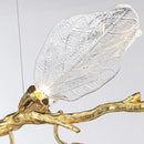 Axyaa Modern Leaf Pendant Chandelier for Dining Room and Living Room