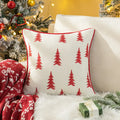 Axyaa Christmas Tree Embroidery Throw Pillow Cover - Cojines Sofa Cushion Cover