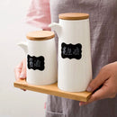 Axya White Ceramic Seasoning Kitchen Set