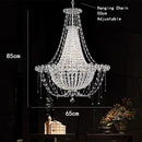 Axyaa French Villa Crystal Chandelier - Elegant Indoor Staircase Suspension Light