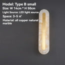 Axyaa Luxury Copper Wall Lamps for Living Room Staircase Corridor Marble Wall Lighting
