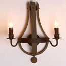 Axyaa Rustic Wood Wall Lamp Industrial Candle Light Fixture for Home Decor