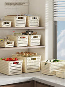 Axyaa Plastic Stackable Storage Baskets for Home Organization