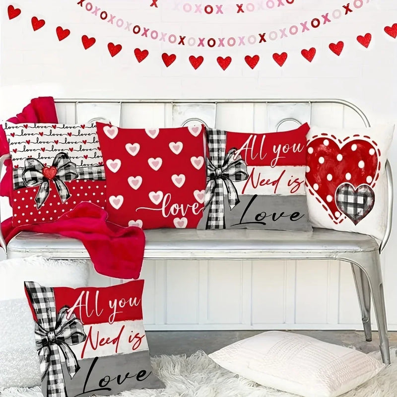 Sweet Love Bow Print Pillowcase for Valentine's Day by Axyaa