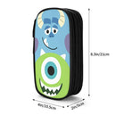 Axyaa Monsters Mike and Sullivan Double Layer Pencil Case for School and Makeup