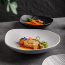 Axyaa Water Ripple Ceramic Plate - Restaurant Tableware