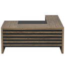 Axyaa Executive L-Shaped Desk with Mobile File Cabinet and Storage Shelves