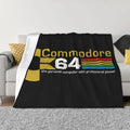 Axyaa Ultra-Soft Fleece Amiga Throw Blanket - C64 Logo - Bedroom, Car, Sofa, Quilt