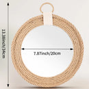 Axyaa Nordic Hand-Woven Hanging Mirror: Creative Home Décor & Makeup Mirror