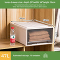 Axyaa Brown Drawer Storage Organizer Boxes for Clothes, Toys, and Shoes