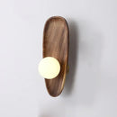 Wooden Wall Mounted Lamp with Glass Lampshade - Axyaa Vintage LED Light Fixture