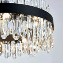 Axyaa Gold Crystal Chandelier: Modern Dimmable Rectangle Ceiling Light for Kitchen, Dining, Living Room