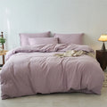 Axyaa 100% Cotton Yarn-Dyed 4-Piece Duvet Set - Ultra-Soft Bedding