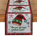 Axyaa Christmas Santa Hat Table Runner - Festive Kitchen Decor for Holiday Parties
