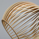Axyaa Birdcage Pendant Lamp: Handmade Wood, E27 LED Suspension Light for Dining, Bar