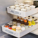 Axyaa Kitchen Cabinet Organizer Tray with Slide-Out Drawer and Handle