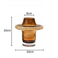Axyaa Amber Glass Tower Vase: Creative Hydroponics Plant Pot & Home Decor