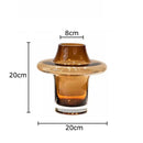 Axyaa Amber Glass Tower Vase: Creative Hydroponics Plant Pot & Home Decor