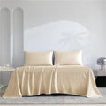 Axyaa Bamboo Flat Sheet: Luxury Silky Bed Cover, Single-Double-King-Queen Sizes