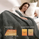 Axyaa Electric Blanket Throw: Fast Heating, Double Sided Sherpa, 10 Heating Levels