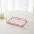 Axyaa Foldable Desk Pet Organizer with Transparent Large Capacity for Cosmetics and Stationery