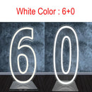 Axyaa LED Neon Number Sign - 30in, RGB Flashing, Sweet 16 18 21 Night Light