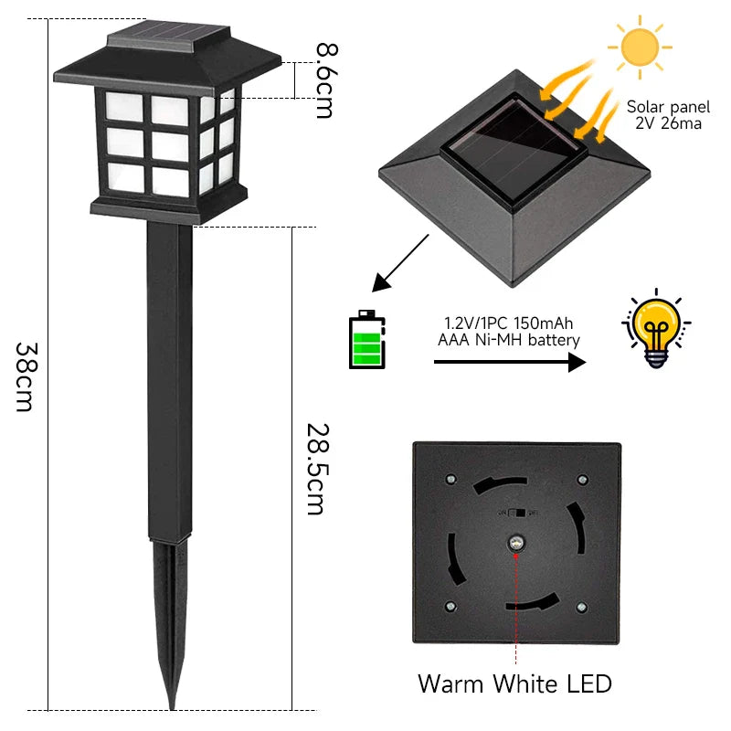Axyaa Solar Lantern Lights for Home Garden Patio Energy-Efficient Lighting