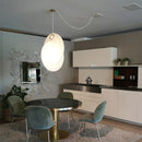 Axyaa Silk Chandelier LED Pendant Lamp for Living Room Wabi Sabi Style