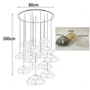 Axyaa Crystal Chandelier Stair Pendant Lights Interior Lighting