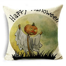 Axyaa Halloween Bat Pumpkin Illustration Pillowcase Sofa Lumbar Pillow Cover