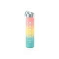 Axyaa Gradient Color Sports Water Bottle with Straw and Handle