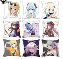 Genshin Impact Anime Cushion Cover Pillow Case for Home Decor by Axyaa