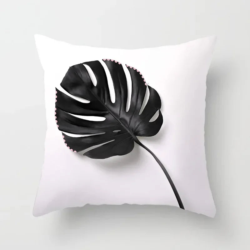 Axyaa Black and White Nordic Style Car Pillowcase Sofa Pillow Cover