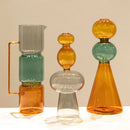 Axyaa Double-Layer Glass Vase: Stylish Desktop Decor, Unique Crystal-Clear Design