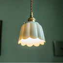 Axyaa Nordic Ceramic Flower LED Pendant Light - Home Decoration Pendant Lamp