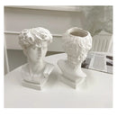 Axyaa David Head Sculpture Resin Vase Home Decor Statue Portrait Art Craft