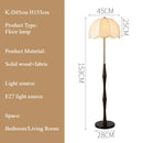 Axyaa Vintage Wooden Floor Lamp for Living Room and Bedroom LED Lighting