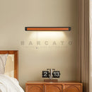 Axyaa Modern Black Orange LED Wall Lamp Shelf Sconce for Bedroom Living Room