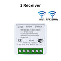 Axyaa WiFi Smart Switch Receiver with RF Remote Control and Voice Device Compatibility