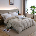 Axyaa White Goose Down Quilt | Twisted Flower | All Cotton | Spring Autumn Quilt