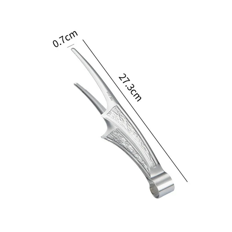 Axyaa Stainless Steel Kitchen Tongs for BBQ, Salad, Steak & More