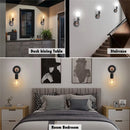 Axyaa Modern Wood Wall Lamp Sconce E27 Vintage Indoor Lighting for Living Room