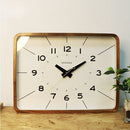 Axya Wood Square Clock: Simple Silent Retro Quartz Wall Decoration
