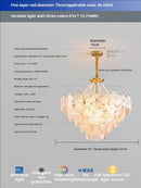 Axyaa French Flower Chandelier Bedroom Dining Room Crystal Lamp