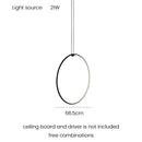 Axyaa Minimalist Line Chandeliers: Elegant LED Pendant Lighting with Magnetic Suction Connection