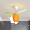 Axyaa Rabbit Carrot Ceiling Fan: Unique Kid's Room Lighting