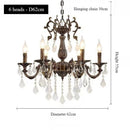 Axyaa Copper Candle Crystal Pendant Chandelier for Elegant Living Room & Bedroom Décor