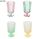 Axya Flower Glass Cups: High Foot Drinkware for Juice, Wine, and More