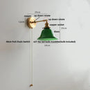 Axyaa Modern Clear Glass Wall Lights with Pull Chain Switch