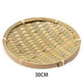 Bamboo Woven Basket Tray Set by Axyaa